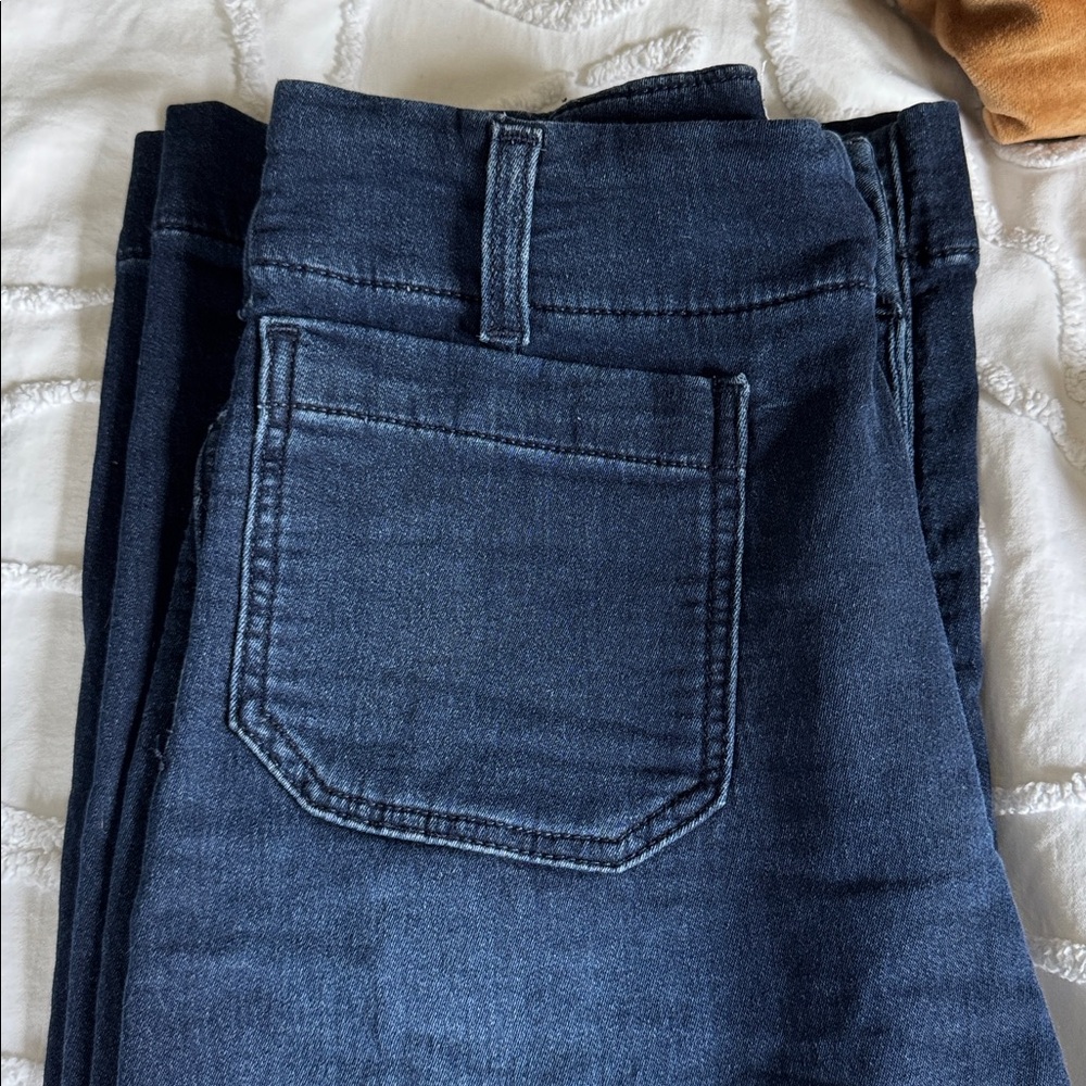 Maeve - The Colette Dark Blue Wide-Leg High-Rise Jeans - Women - Picture 7 of 7